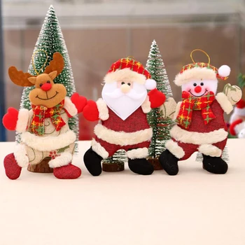 

Lovely Plush Doll Christmas Pendant Kids Xmas Gift Christmas Tree Ornaments Window Display Xmas Party Decoration
