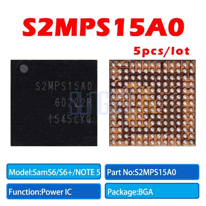 5 шт./лот 100% оригинал S2MPS15A0 большая мощность IC S2MPS15AO для SAMSUNG S6 G9200 G9250 | Электронные