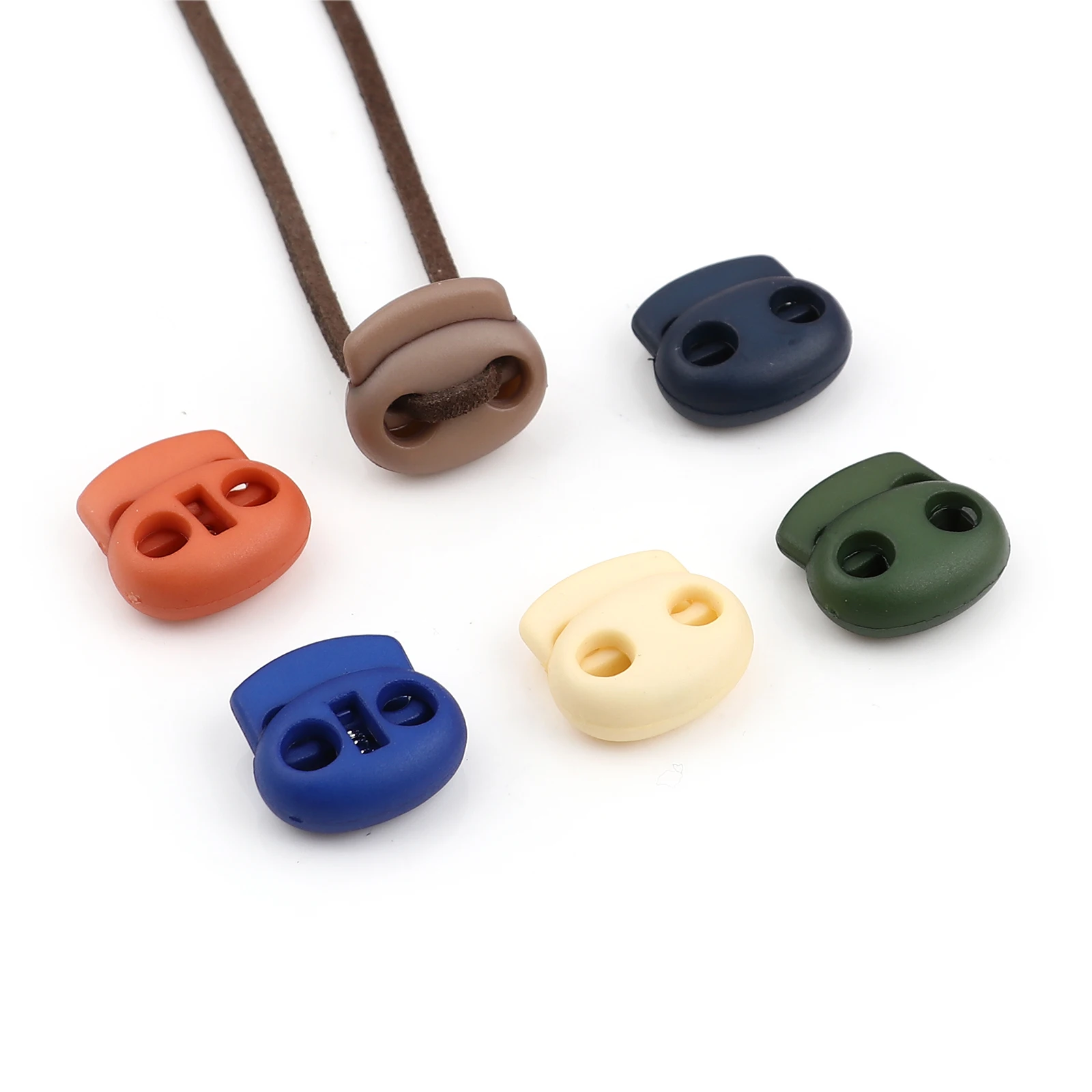 10PC 2cm Colorful Bean Toggle Clip Stopper Plastic Paracord Cord Lock Clamp Shoelace Cord Buckles Cords Lanyard Part Sportswear,detachable stopper,cord lock stopper,cord stopper,cord lock,cord end lock,shoe lace buckles,paracord accessories,cable rope clamps