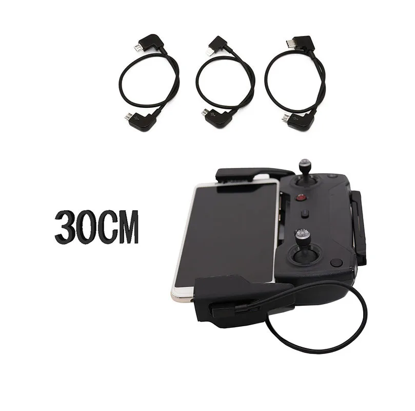 Кабель otg Micro usb 30 см для DJI Mavic Pro Mini Spark Air 2 соединительный кабель контроллера дрона