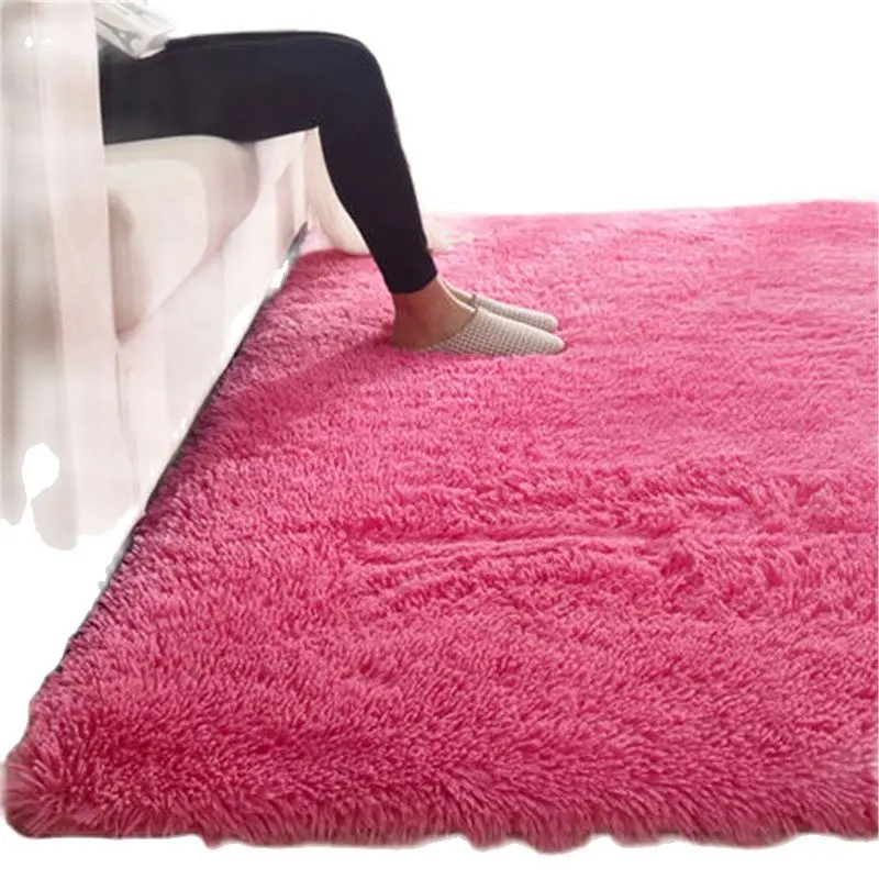 SupportCustomiz Plush Soft Shaggy Alfombras Carpet for Living Room Faux Fur Large Area Rug for Bedroom Non-slip Floor Mats Home