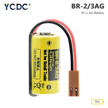 

Br-2/3a 3v 1200mah Lithium Battery Br2/3ae2p Plc Computers Backup Batteries With Brown Plug For FANUC CNC System CR17335