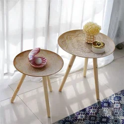 Mesa de centro de estilo nórdico para el hogar, sala de estar Retro, balcón, ocio, esquina de café, muebles