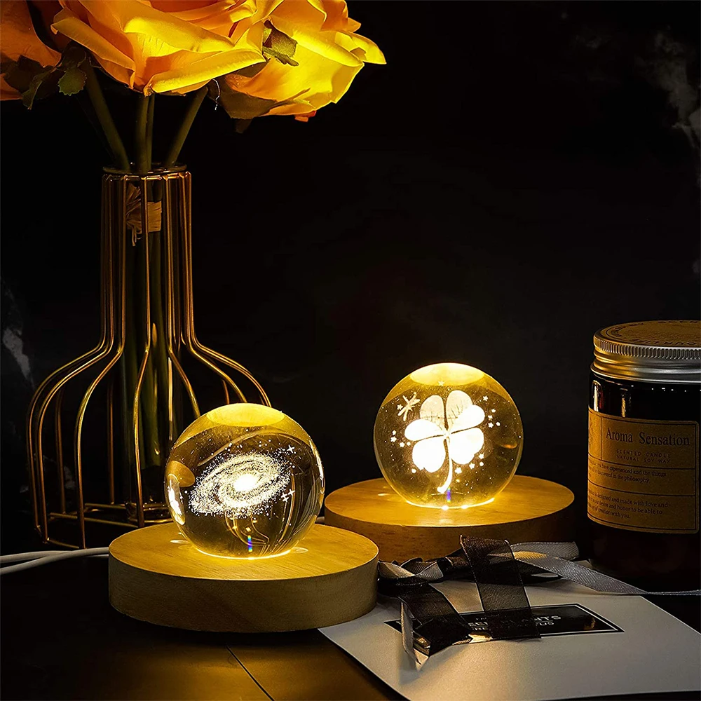 Wood Light Base Rechargeable Remote Control Wooden LED Light Rotating Display Stand Lamp Holder Lamp Base Art Ornament led lights decorative lights rotating display stand lamp base led lamp base