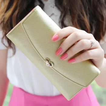 

Simple Women's wallet pu leather women purses Fashion long folding female wallet Multifunction High capacity Ladies clutches