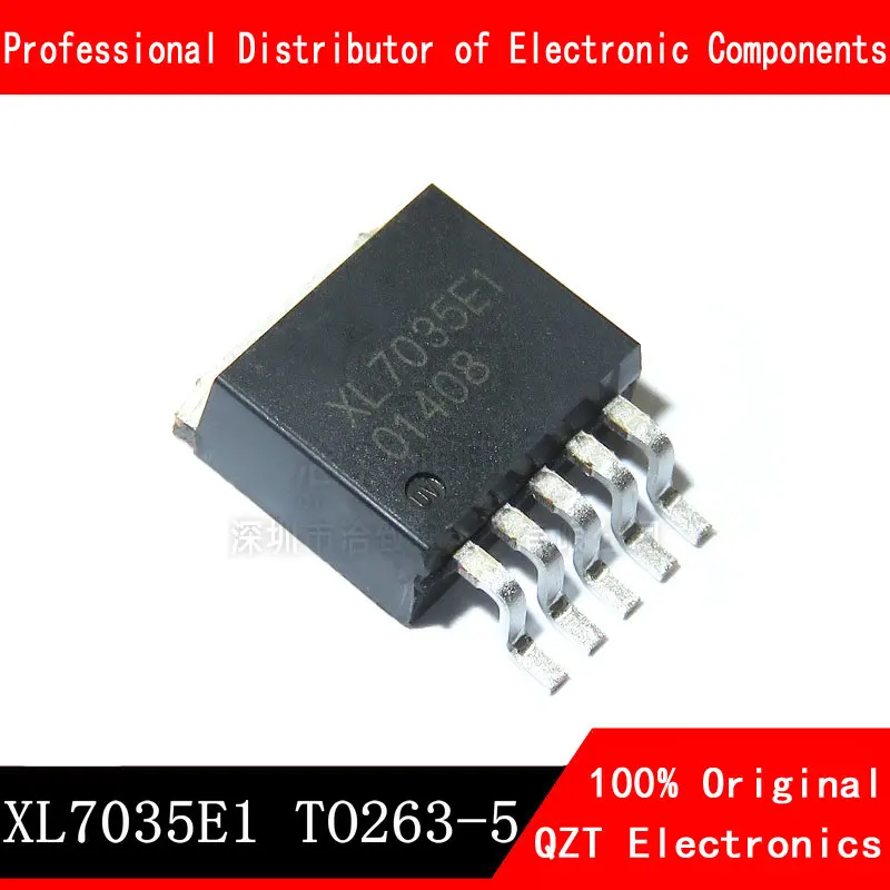 10pcs/lot XL7035E1 TO-263-5 Step-Down Dc Power Supply Input Voltage 10V ~ 80V Current 1A Transistor XL7035 new original In Stock 1 2 3 5 10pcs 10a dc high power adjustable step down power supply module cc cv lcd screen voltage and current dual display