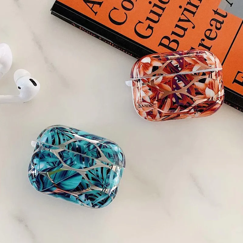 Чехол для наушников Apple Airpods Pro роскошный Твердый Мраморный чехол Air Pods 3 футляр