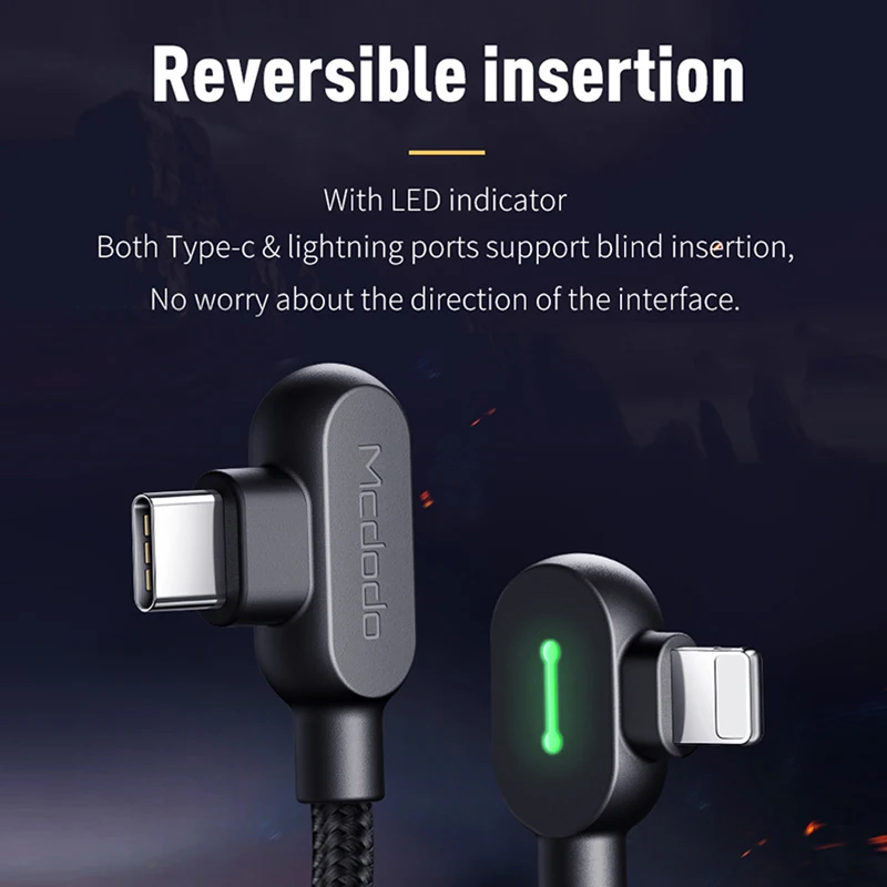 Mcdodo USB-C PD кабель для быстрой зарядки type C для Lightning 36 Вт 3 а зарядное устройство USB C для iPhone XR XS Max 8 PD ISO 13 Кабель
