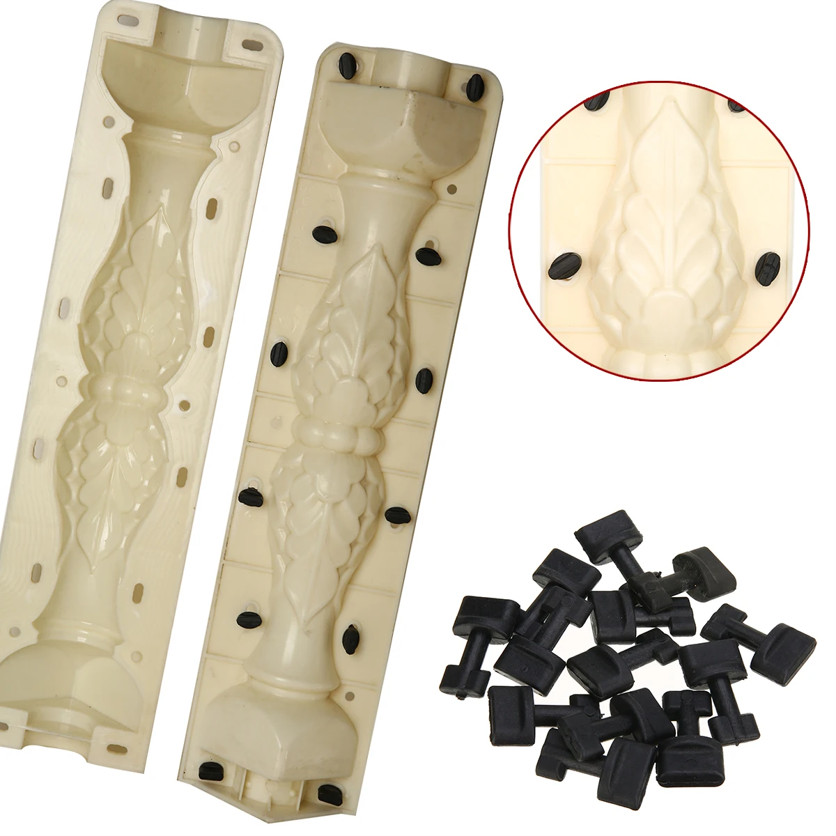 

2pcs New Balustrades Mold European style Roman Column Cement Mold for Concrete Plaster Cement Plastic Casting Mould 60cm