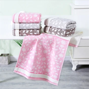 

Fabric Jacquard Towel Absorbent Soft Cotton Towel Half Terry Half Gauze Towel Factory Direct Cloth Can Be Customized Face Towel