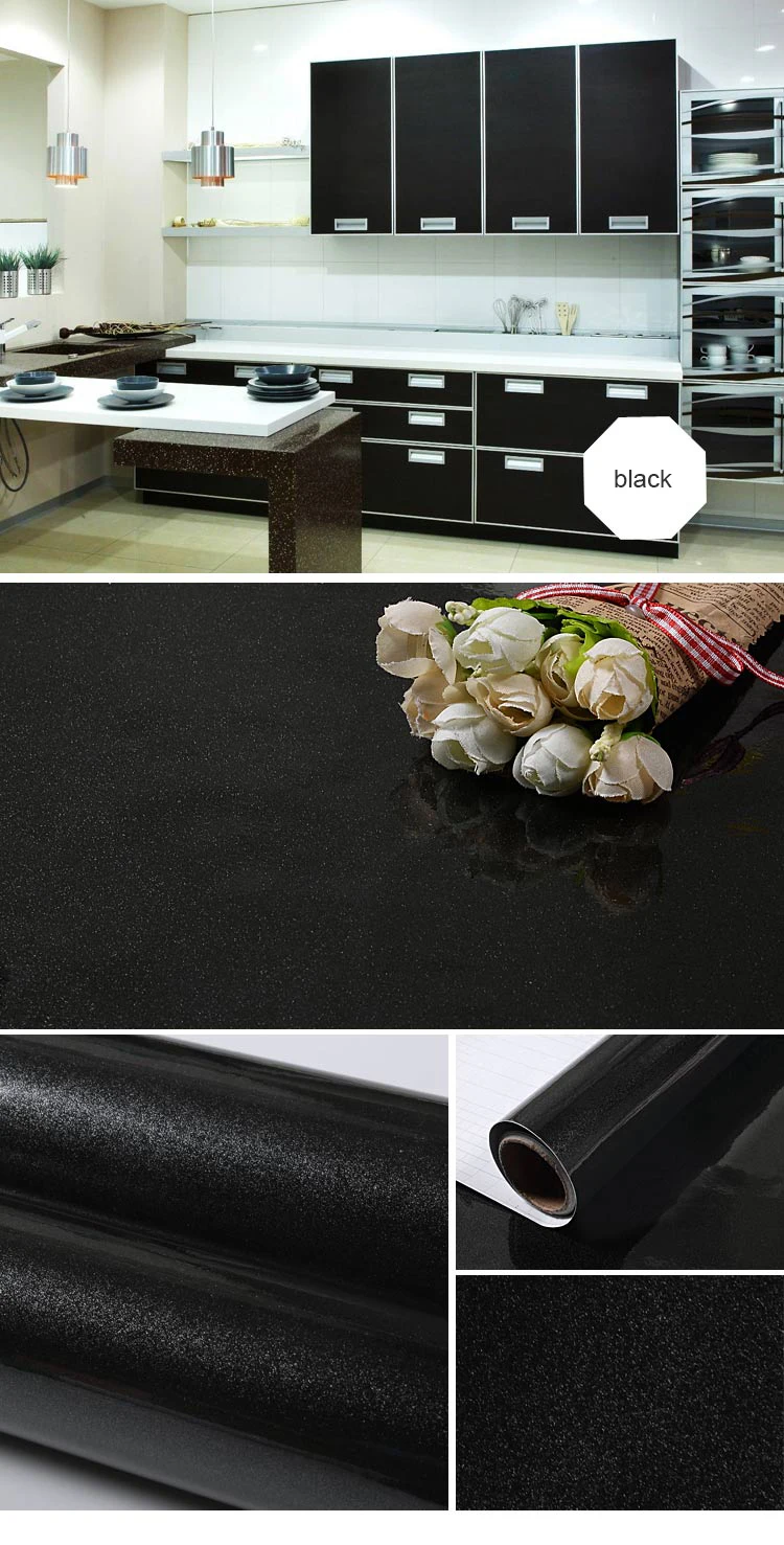 White DIY Decorative Sticker Old Furniture Renovation Self-Adhesive Wallpaper Kitchen Cabinet Wardrobe PVC Waterproof Wall Paper