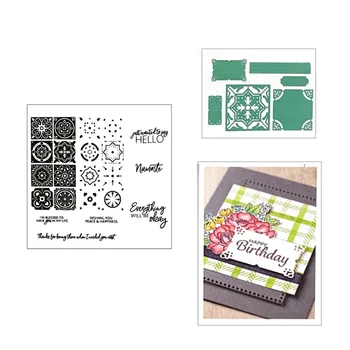 

2020 New Layering DIY Metal Cutting Dies and Scrapbooking For Paper Making Backgrounds Lace Edge Embossing Frame Card Stamps Set