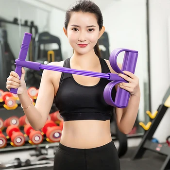 

Fitness Gym 4 Tube Elastic Bands Latex Pedal Exerciser Sit-up Pull Rope Expander Resistance Bands Yoga equipment Pilates Workout