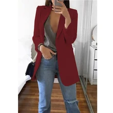Fashion Korean Casual Women's Spring Autumn Long Female Business Suit 2020 Outwear Slim Coats Office Ladies Blazer Work Jacket Fashion Korean Casual Women's Spring Autumn Long Female Business Suit 2020 Outwear Slim Coats Office Ladies Blazer Work Jacket