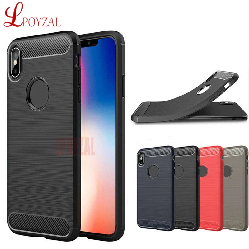 Модный противоударный силиконовый чехол для iPhone 11 Pro MAX X XS Max XR из углеродного