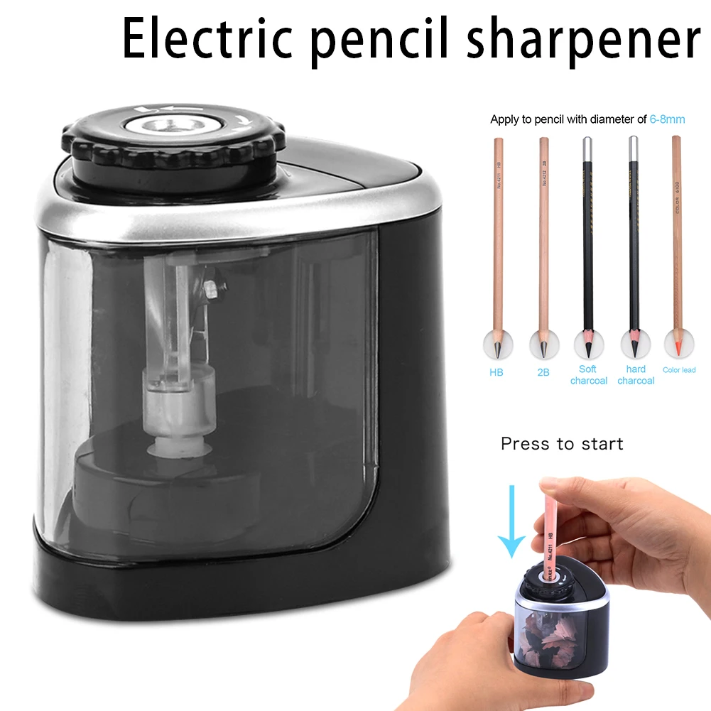 Electric Pencil Sharpener Effortless Safe Automatic Touching Switch School Office Classroom Kids JR Deals | Канцтовары для офиса и