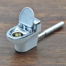 Металлическая курительная трубка для мини туалета табачная аксессуары