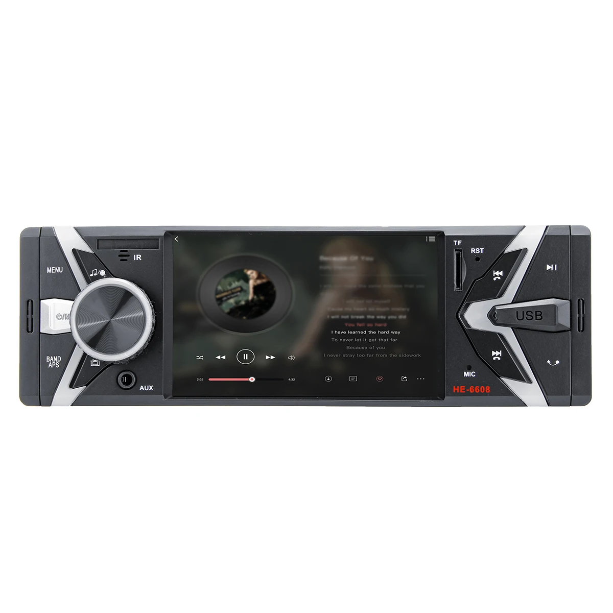 12V MP5 4," Автомобиль Радио стерео цифровой MP5 плеер bluetooth FM Аудио громкой связи bluetooth гарнитура для авто Экран цифровой Дисплей