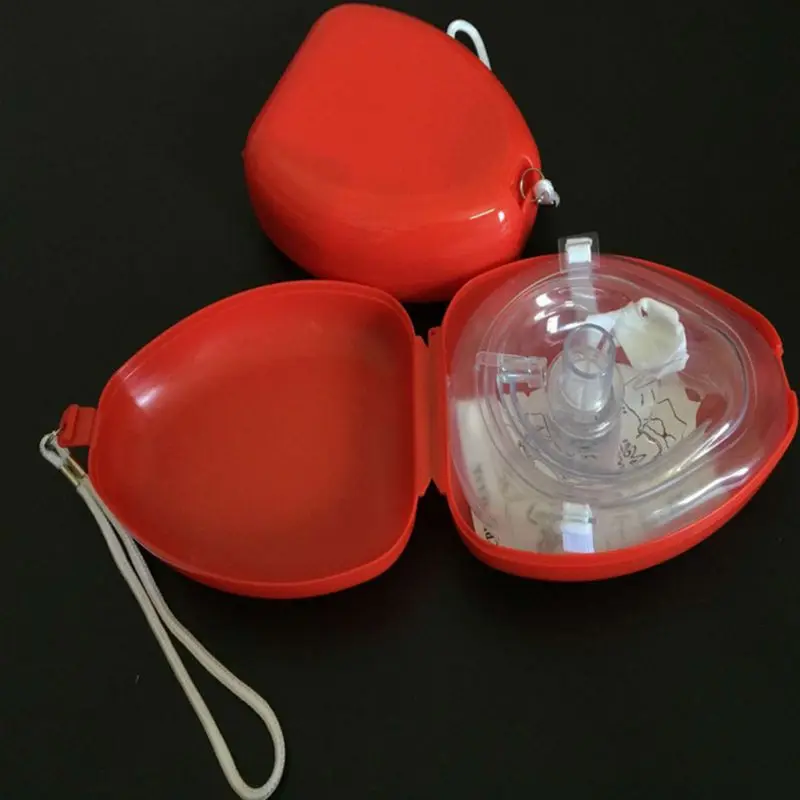 

Transparent CPR Resuscitator Rescue First Aid Masks CPR RESPIRATORY MASK Mouth Breath One-way Valve Tools
