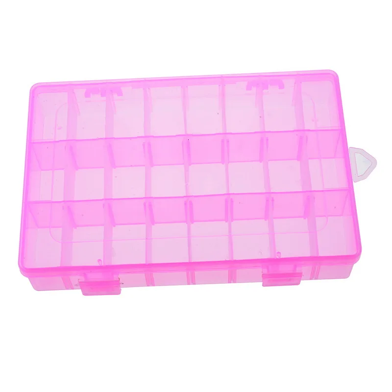 pink 24 Сетки DIY инструменты упаковка boxпортативный электронные компоненты винт Съемный красочные пластиковые хранения винт ювелирные изделия инструмент Чехол - Цвет: pink