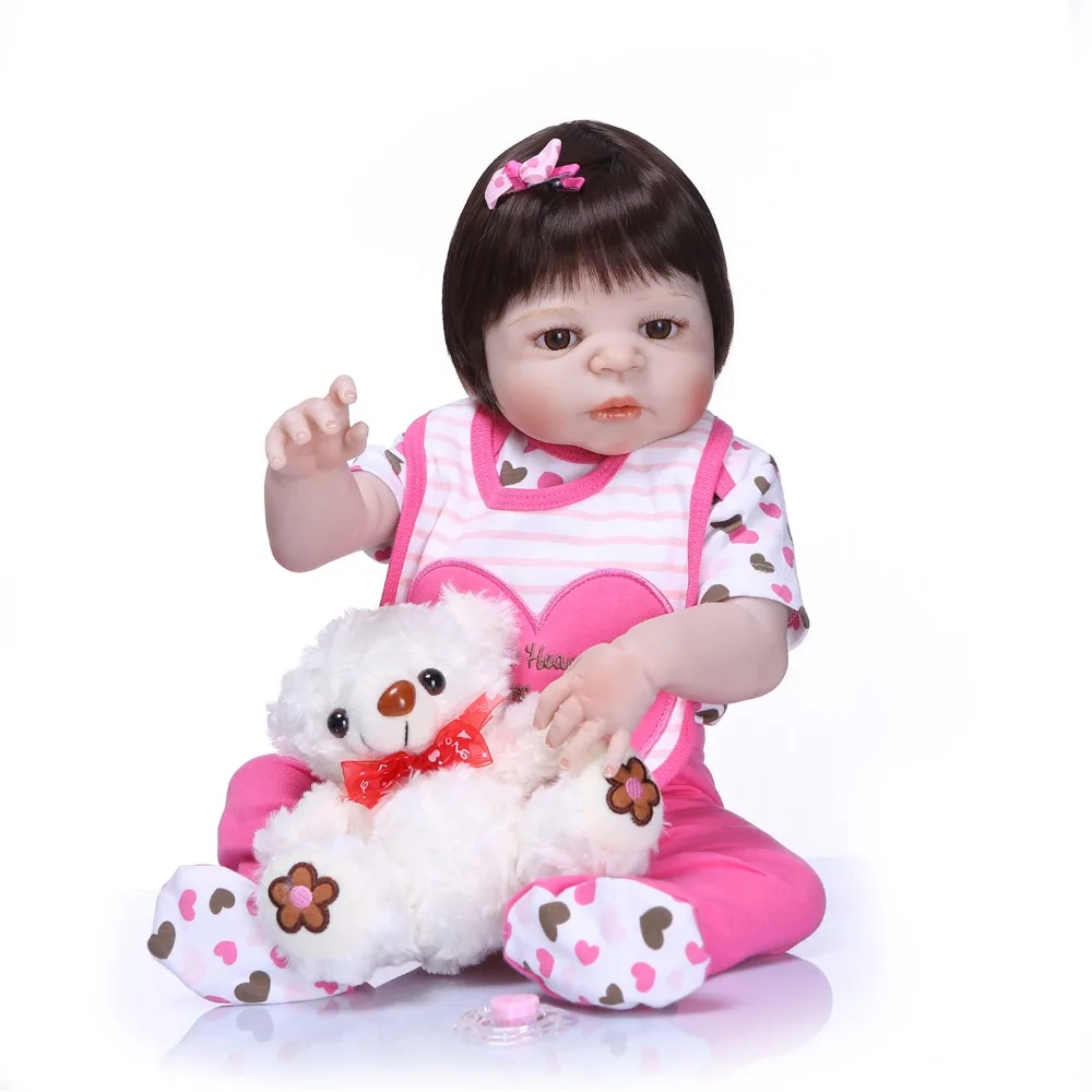 NPK Reborn Baby Doll кукла принцесса для девочек Полное Тело Мягкие силиконовые Младенцы Девочки реалистичные настоящие куклы Bebe подарок на день рождения игрушка