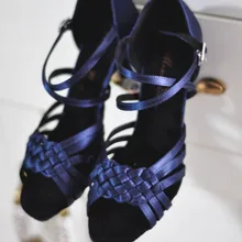 Обувь для латинских танцев, сальсы, Женская Обувь для бальных танцев, базовый простой стиль, для танго, для практики, шелковый атлас, мягкая подошва, Mambo queen