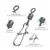 DONQL 100 шт./ компл. Рыболовный Разъем Вертлюги Блокировка Pin Snap 4#-12# Rolling Swivel Для Рыболовного Крючка Приманки Рыболовные Аксессуары