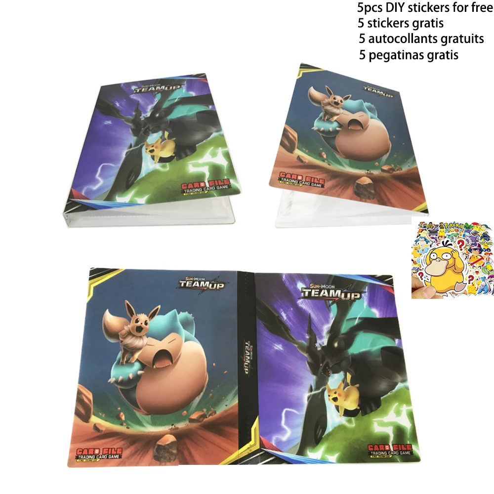 

Pokemon Album 240pc Cards Albums Book Cartoon Anime Card DIY Collectors Loaded List Holder Capacity Binder Folder Toys For Kids