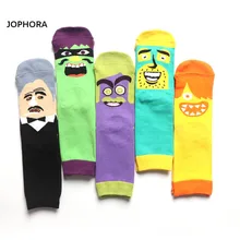 Счастливые носки новые хлопковые женские носки на весну и осень парные носки с героями мультфильмов