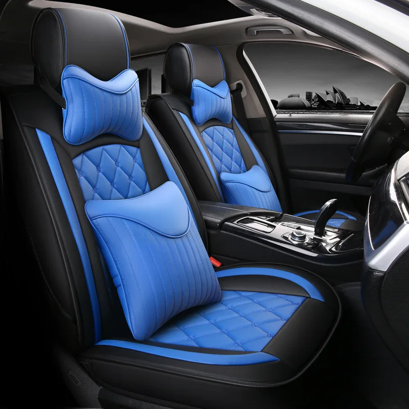 

New Style Automobile Seat Cushion Fully Surrounded Leather Car Seat Case Car Only Seat Cushion Four Seasons Car Mats Case Four S