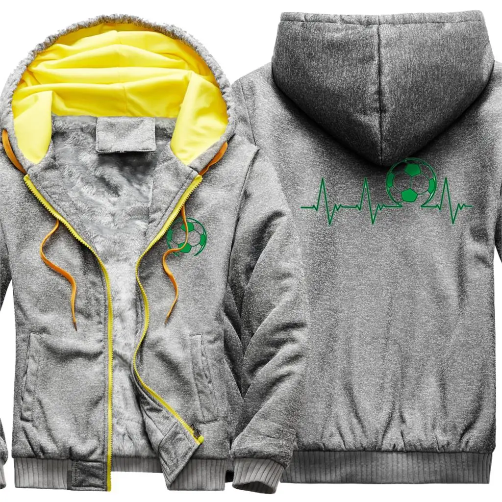 

Football Print Camouflage Mens Raglan Thicken Jackets Hip Hop Winter Sweatshirts Keep Warm Leisure Tops Retro sudadera hombre