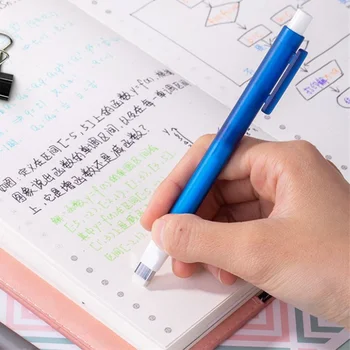 

Eraser Mechanical Eraser Meticulous Highlighting Refillable Pen Shape Rubber Press Type Sketch Drawing Eraser School Stationery