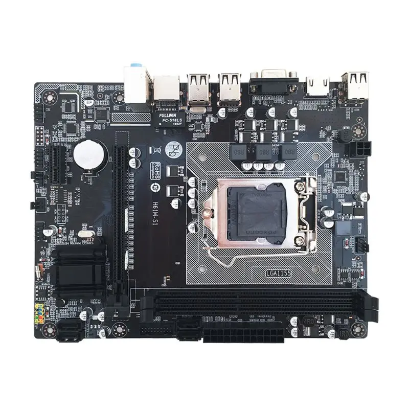 

H61M C Desktop Computer Motherboard 1155 Pin CPU Interface PCI-E DDR3 Memory Solid State Mainboard