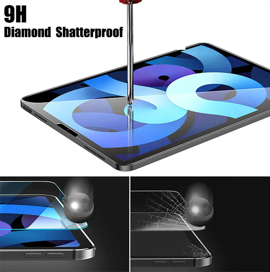 stickers ipad mini 2 pcs Tempered Glass For Ipad Pro 11 12.9 9 10.2 10.5 Air 4 3 2 Tablet Screen Protector For Ipad Mini 6 5 4 3 1 2020 2021 Glass touch screen tablet with pen