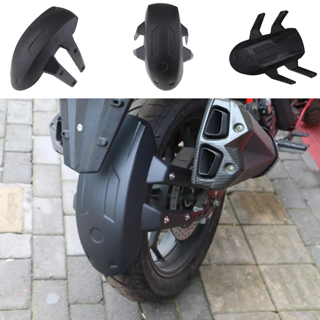 Motorcycle Rear Wheel Fender Splash Mud Guard with Mounting Bracket #001