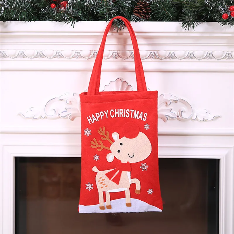 Подвесная Рождественская елка, Санта Снеговик олень, медведь, пингвин, сумочка для подарков, Рождественская конфетница, новинка года, товары 22 см x 15 см - Цвет: P 28x20cm