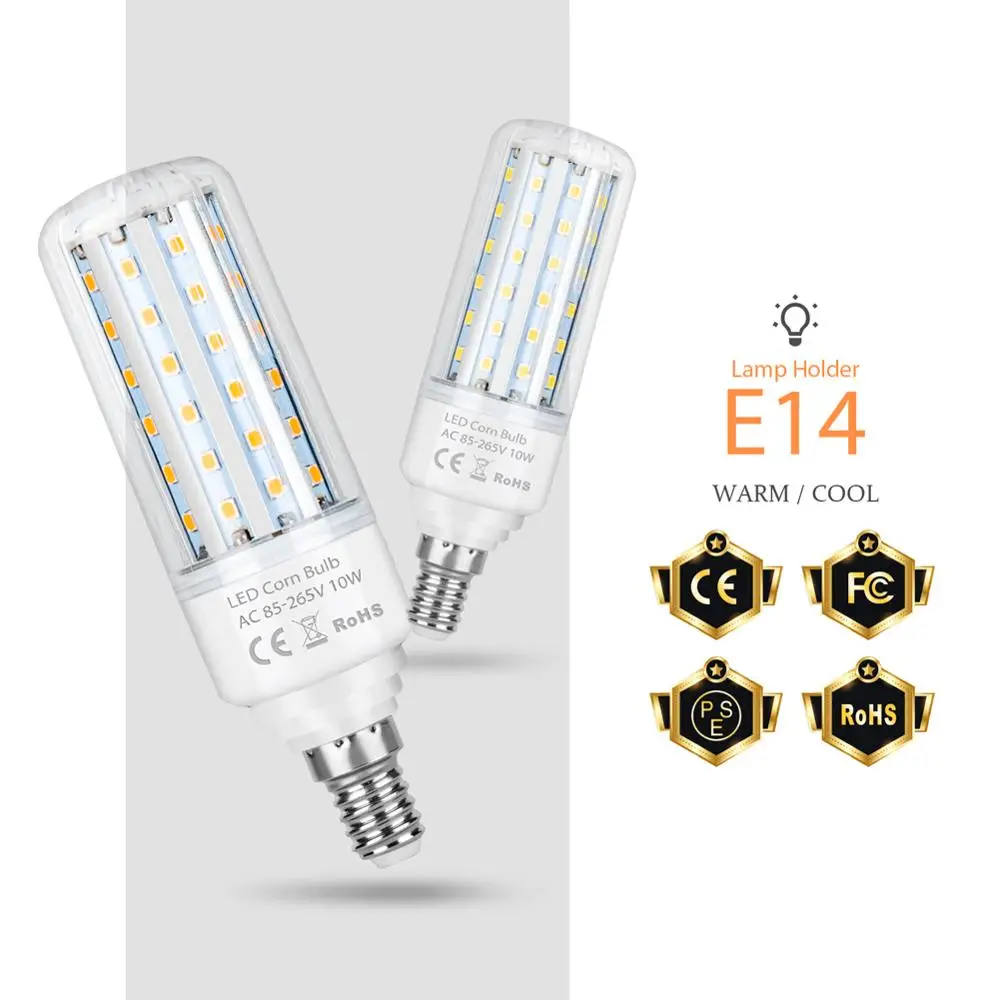 

WENNI Corn Bulb LED Bulb E14 Candle LED Light 110V Ampoule E27 LED Lamp 220V High Brightness Home Lighting 5W 10W 15W 20W 2835