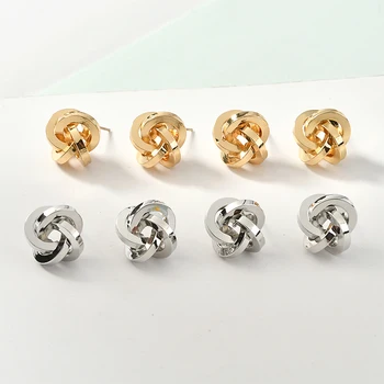 

Copper plated 18k gold genuine silver needle simple geometric earrings diy handmade earrings accessories accessories