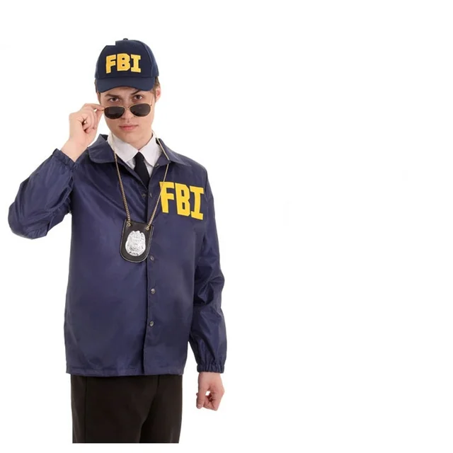 Dress Up FBI Agent Police Uniform Bule 