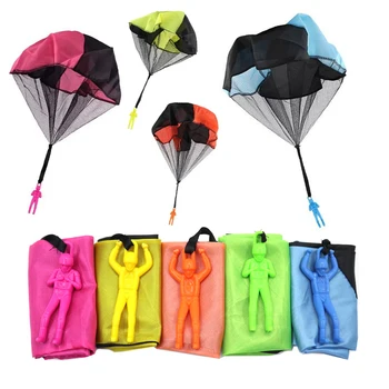 

1Set Kids Hand Throwing Parachute Toy For Children's Educational Parachute With Figure Soldier Outdoor Fun Sports Play Game