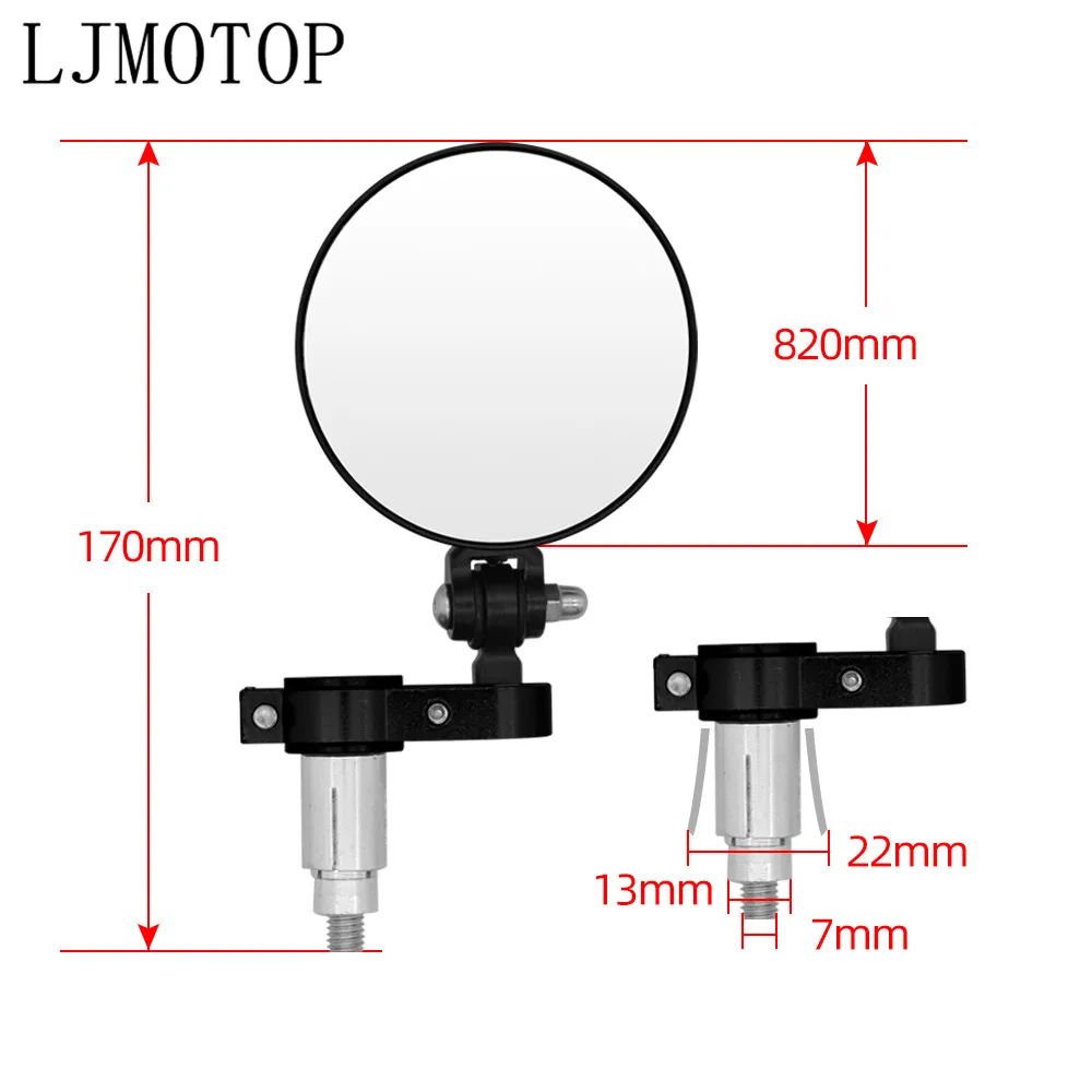 Мотоцикл Алюминий зеркало заднего вида Ручка Бар Конец боковые зеркала заднего вида для Suzuki GSXR GSX-R 600 750 1000 K1 K2 K3 K4 K5 K6 K7 K8 K9
