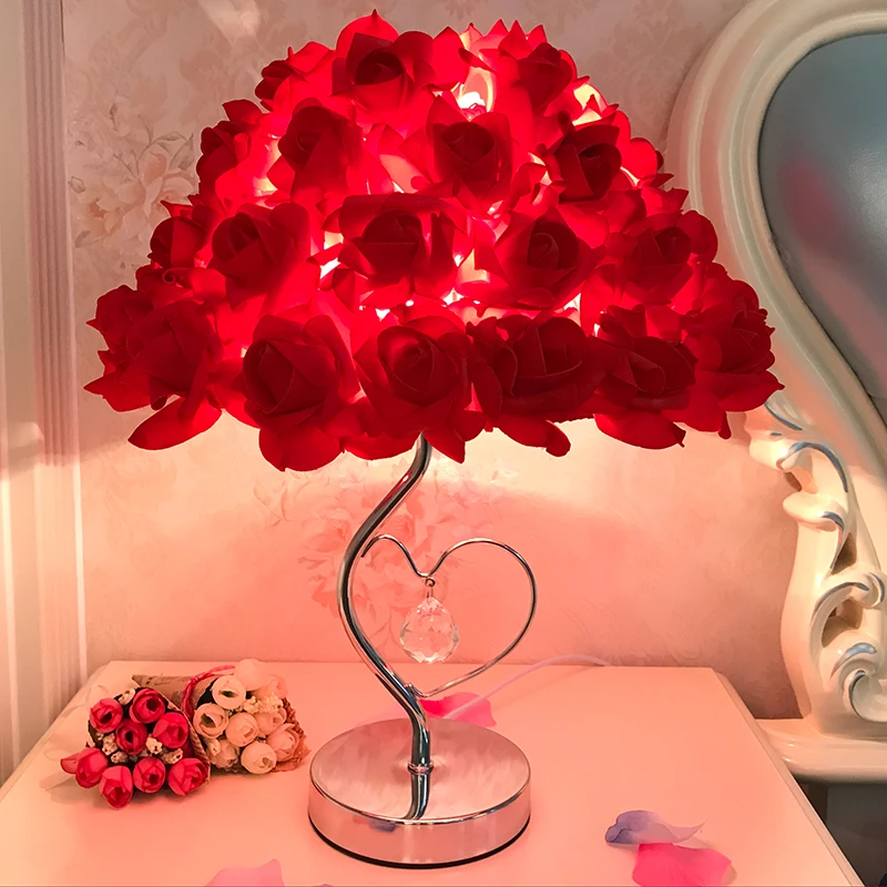 european crystal table lamp rose