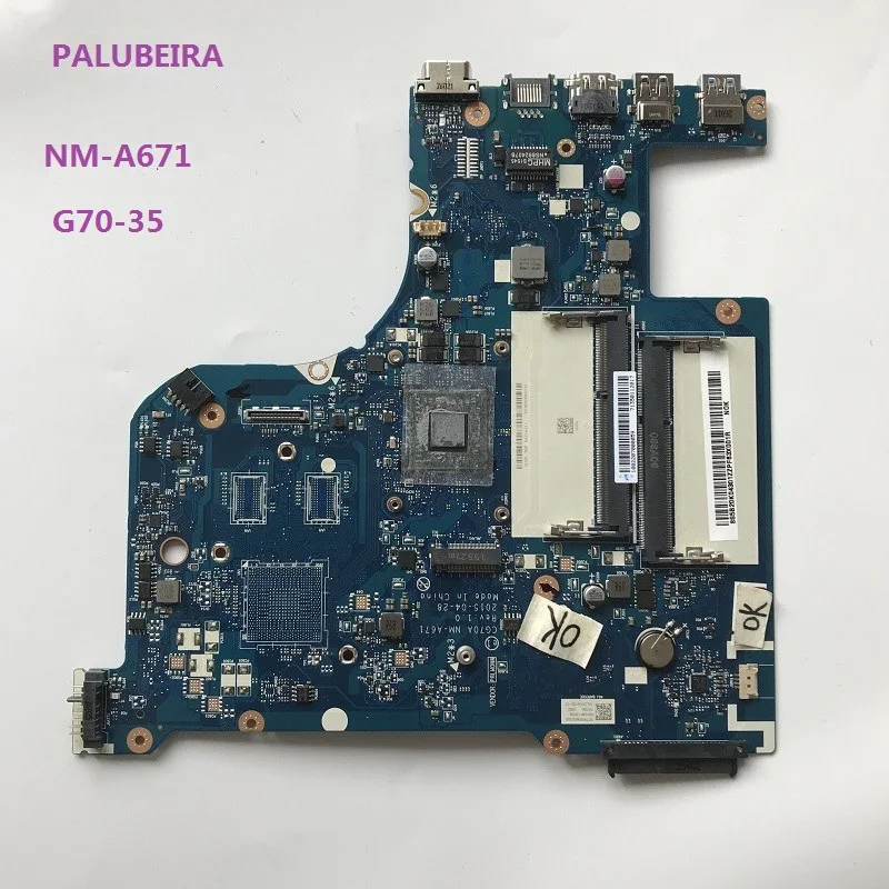 KEFU CG70A NM-A671 материнская плата для ноутбука lenovo G70-35 материнская плата с процессором материнская плата протестирована работа