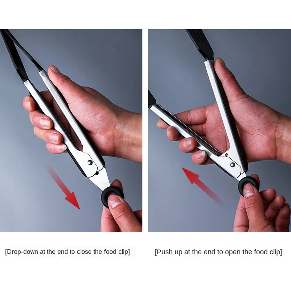 Tongs Heat Resistant Barbecue Clip Cooking Clamp Spatula Lo Mein Noodles Clip Bread Bakery Salad Folder Bbq Spatula Sets