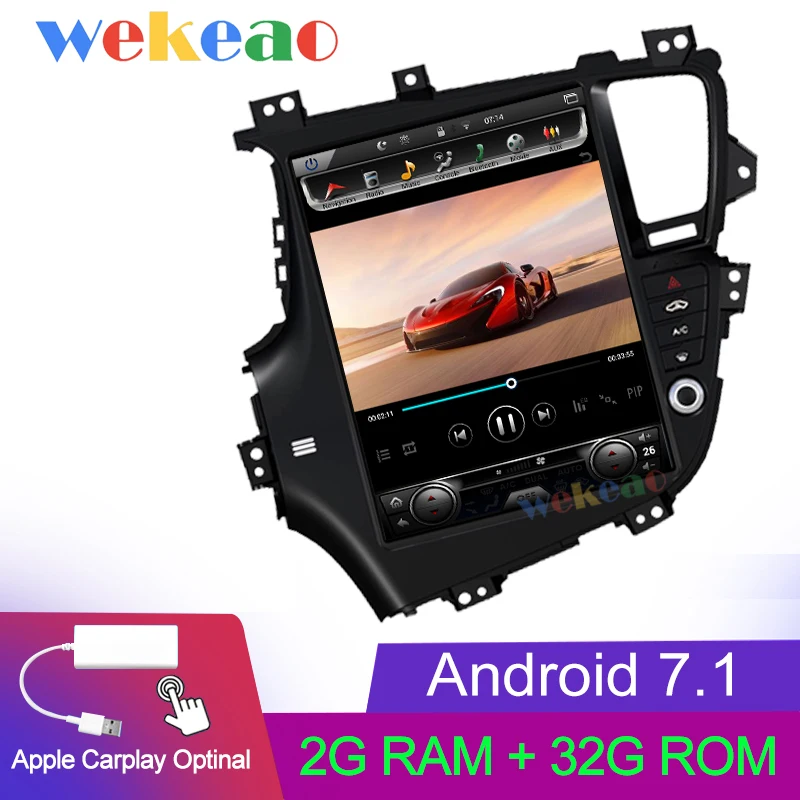 Android Car Radio Wekeao вертикальный экран Tesla стиль 12,1 ''Android 8,1 автомобильный Dvd мультимедийный плеер для Kia K5 Optima радио Automotivo 2011 - Цвет: Android Car Radio