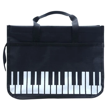 

Oxford Cloth Zipper Closure Casual Large Capacity Piano Keys Books Phones Music Waterproof Student Shoulder Bag Wear Resistant