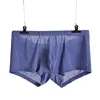 Men's Ice Silk Boxer Pants Breathable Panties Male Large Convex Pouch Ultra Thin Boxer Shorts Sexy Underwear For Men 1
