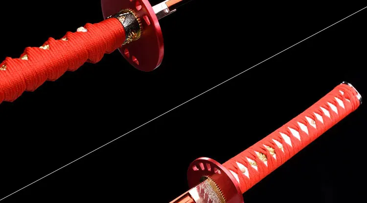 Samurai Sword Sharp Red scabbard red blade Authentic Japanese Katana Real Sword