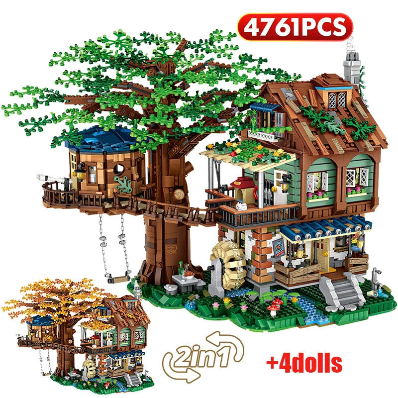 4761pcs Tree House Model Mini Building 