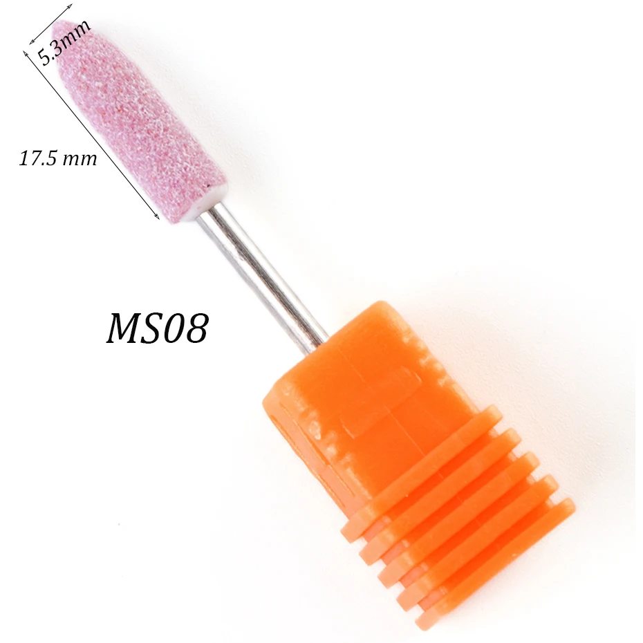 10 керамическая плитка сверла для ногтей фрезы для прибор для маникюра, педикюра Электрический пилочки для ногтей чистящие аксессуары LEMS01-10 - Цвет: MS08